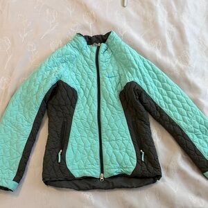 Girls M Nike Charcoal and Aqua Trim Jacket